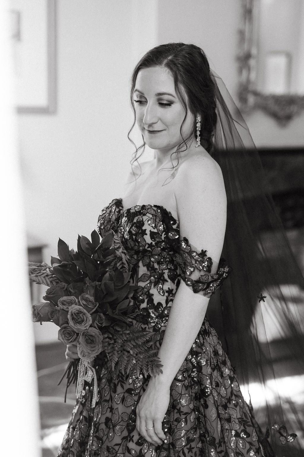 a quiet moment from Alissa and CJ's wedding