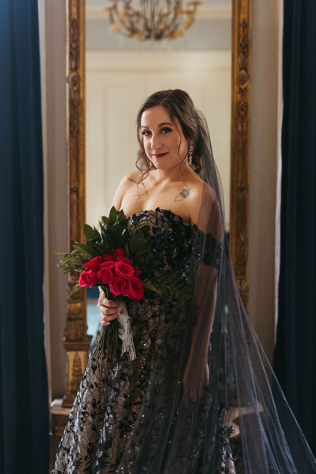 Alissa and CJ during their wedding celebration