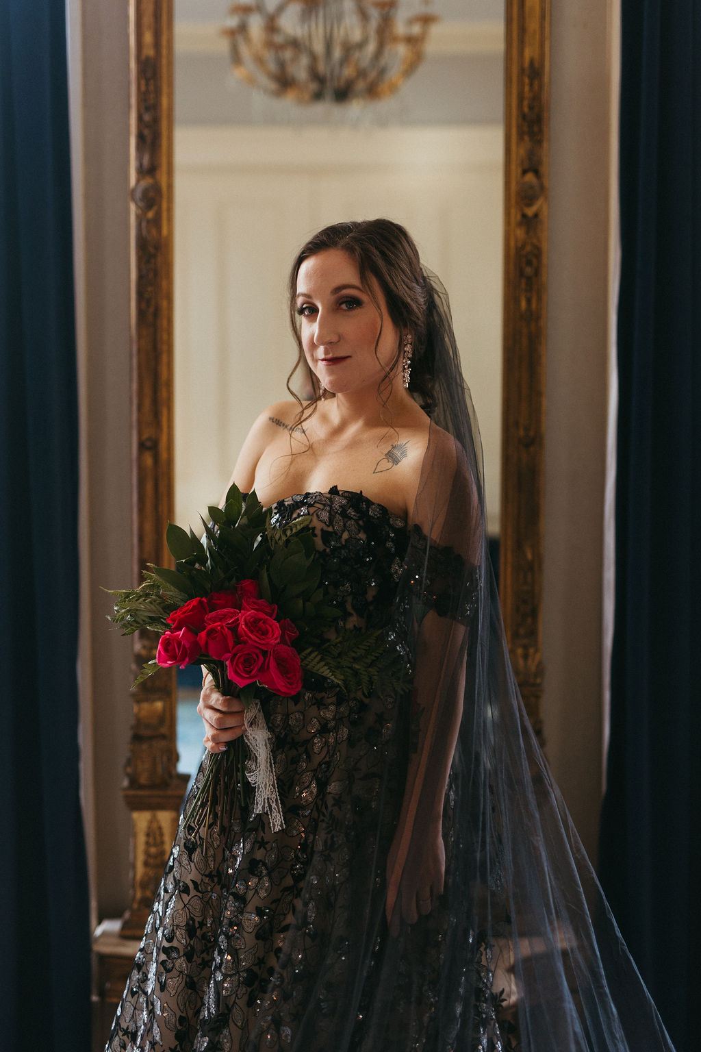 Alissa and CJ during their wedding celebration