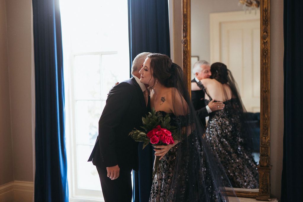 Alissa and CJ during their wedding celebration