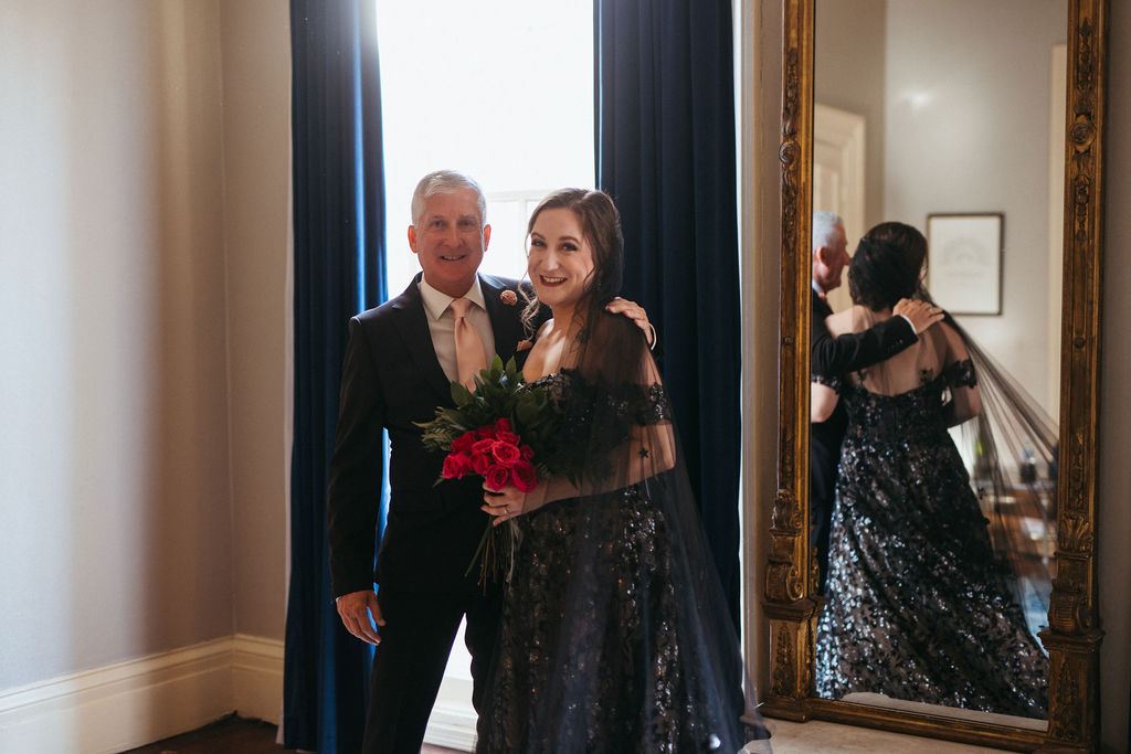 a quiet moment from Alissa and CJ's wedding