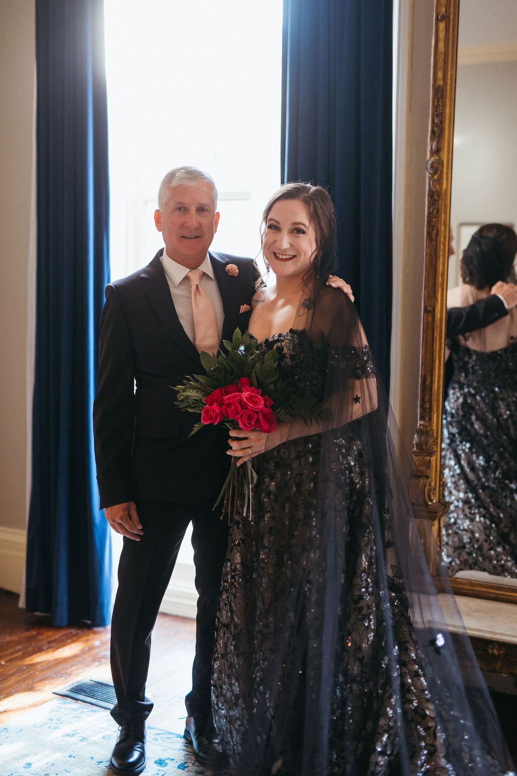 Alissa and CJ, captured candidly on their wedding day