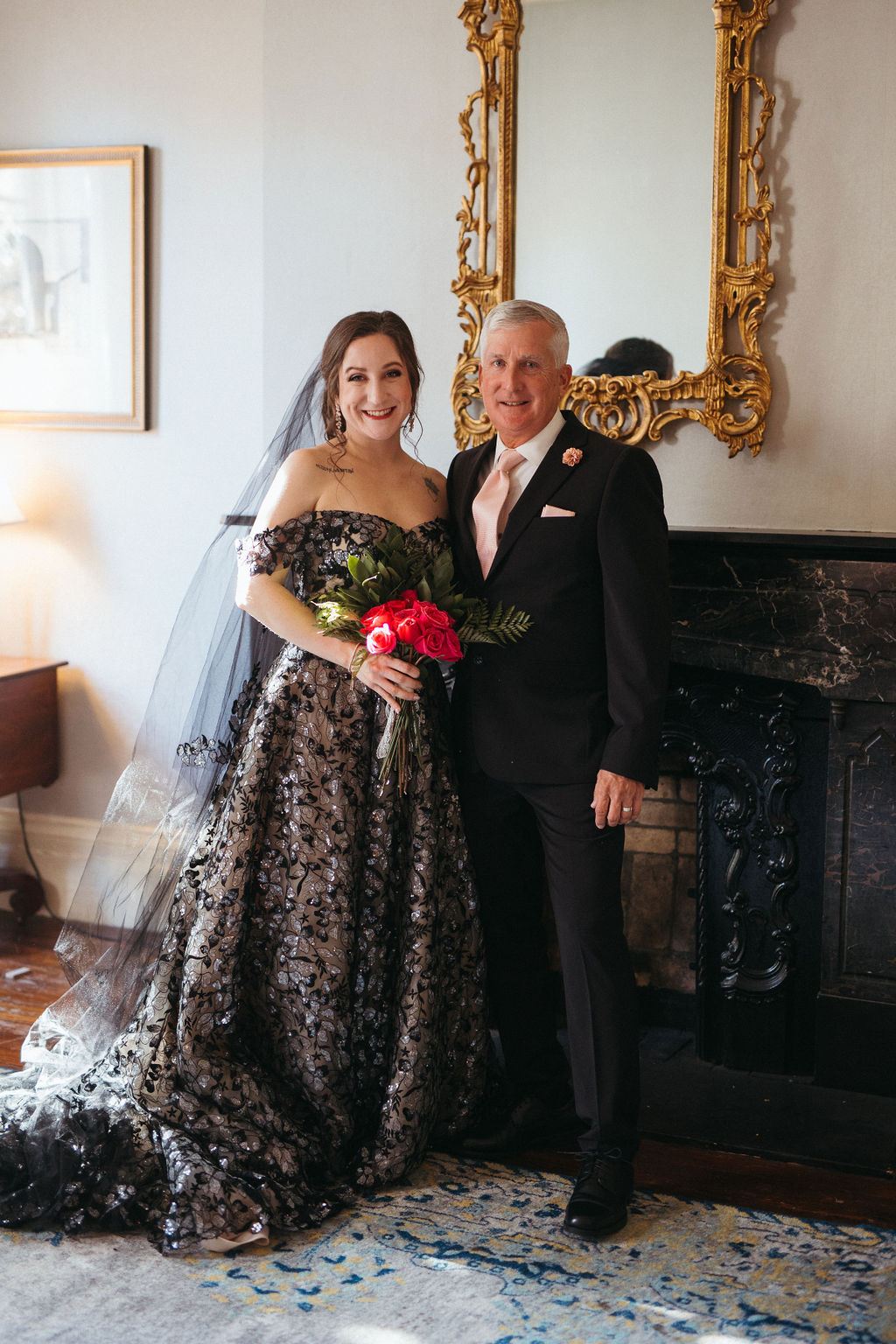 Alissa and CJ during their wedding celebration