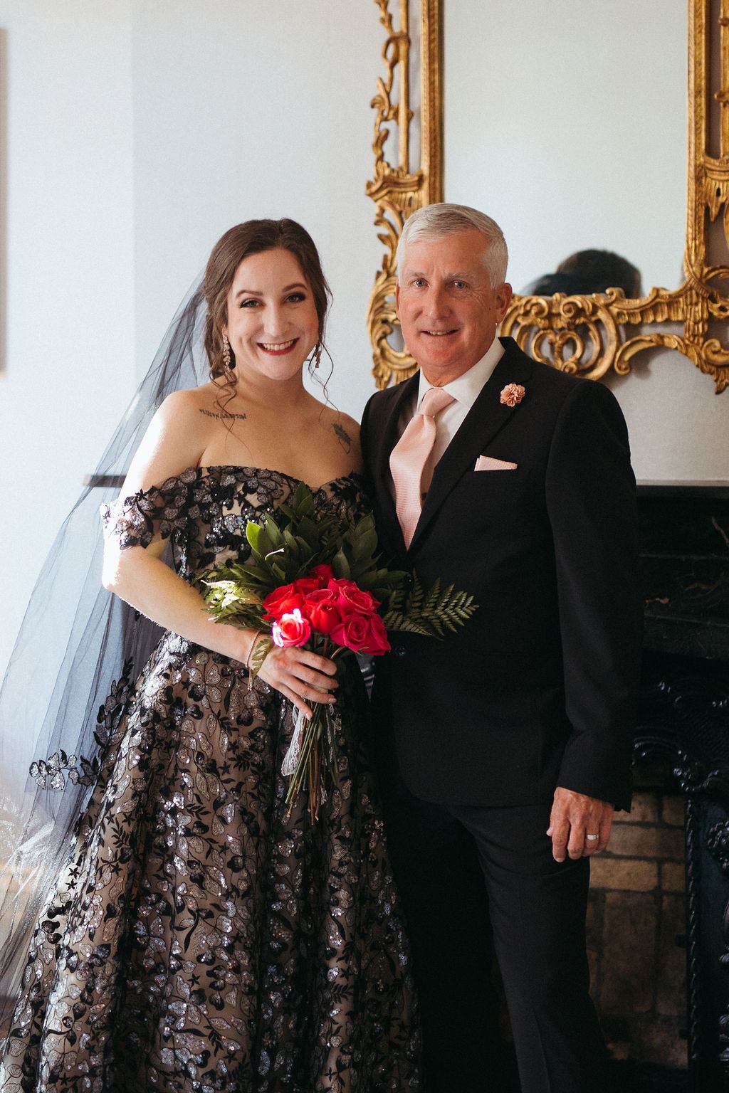 Alissa and CJ, captured candidly on their wedding day