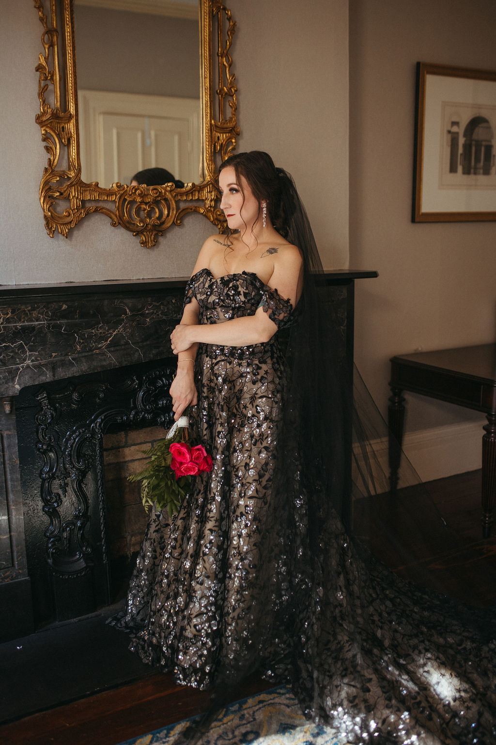 Alissa and CJ during their wedding celebration