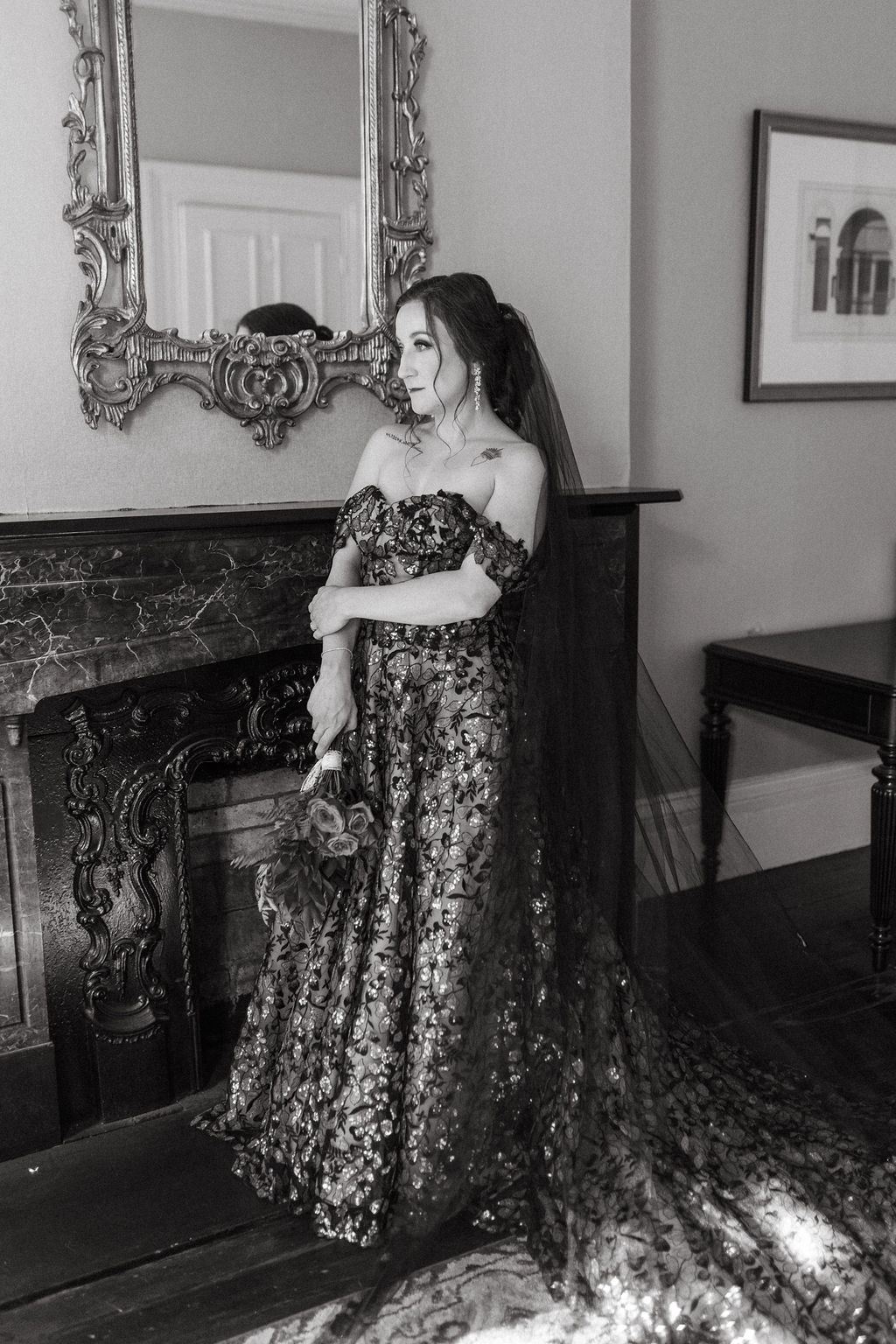 a quiet moment from Alissa and CJ's wedding