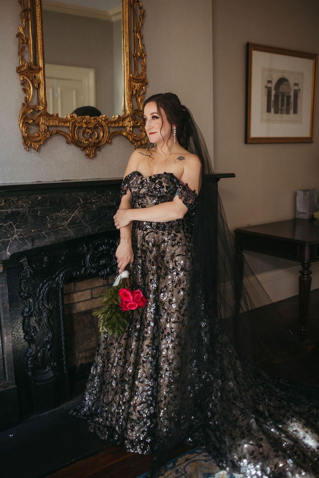 Alissa and CJ, captured candidly on their wedding day