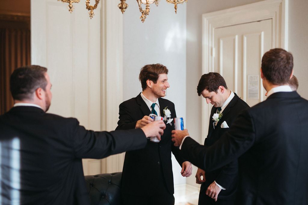 Alissa and CJ, captured candidly on their wedding day