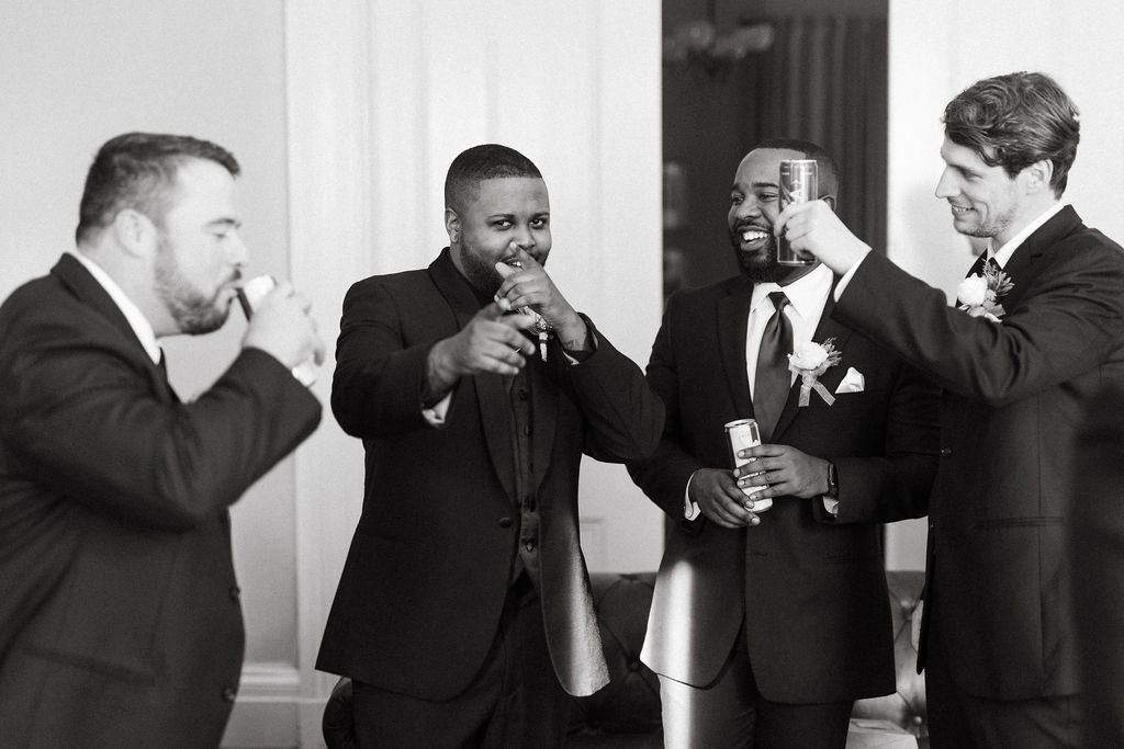 Alissa and CJ during their wedding celebration