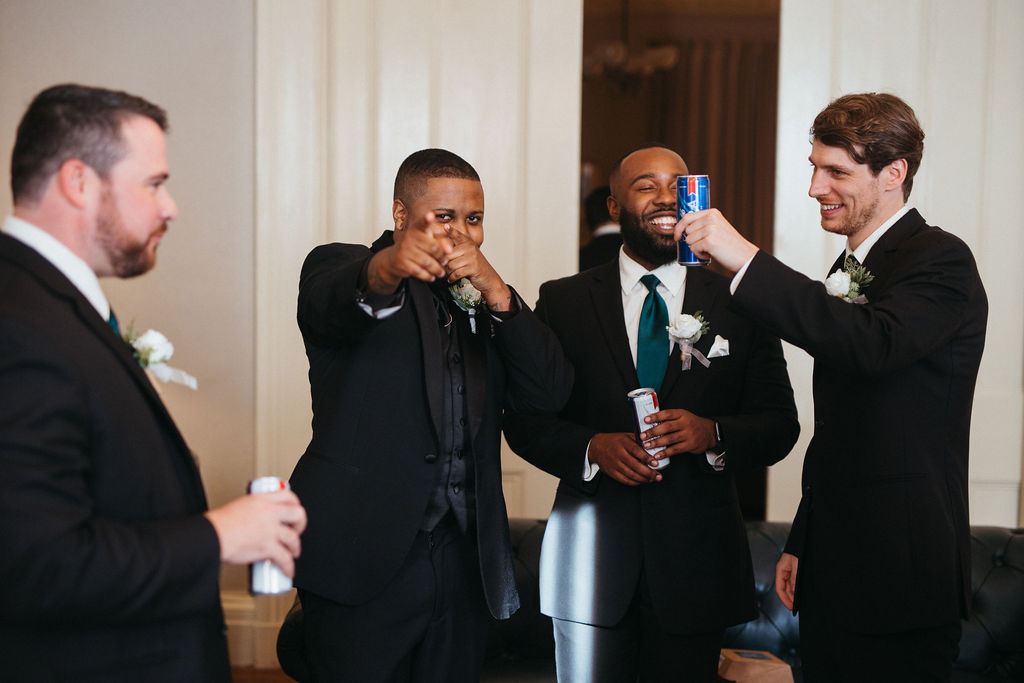 a quiet moment from Alissa and CJ's wedding