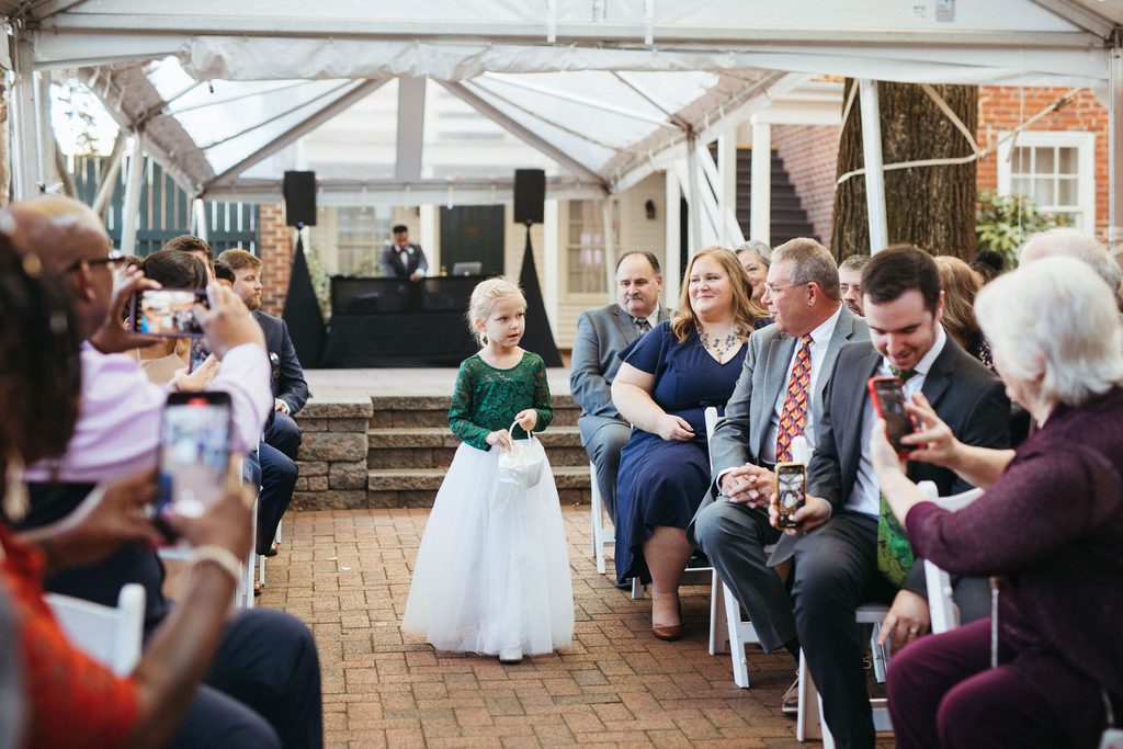 Processional at Alissa and CJ's wedding ceremony