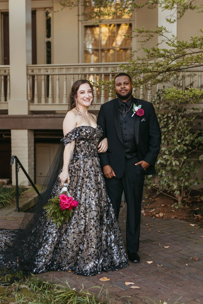 Alissa and CJ together after their wedding ceremony