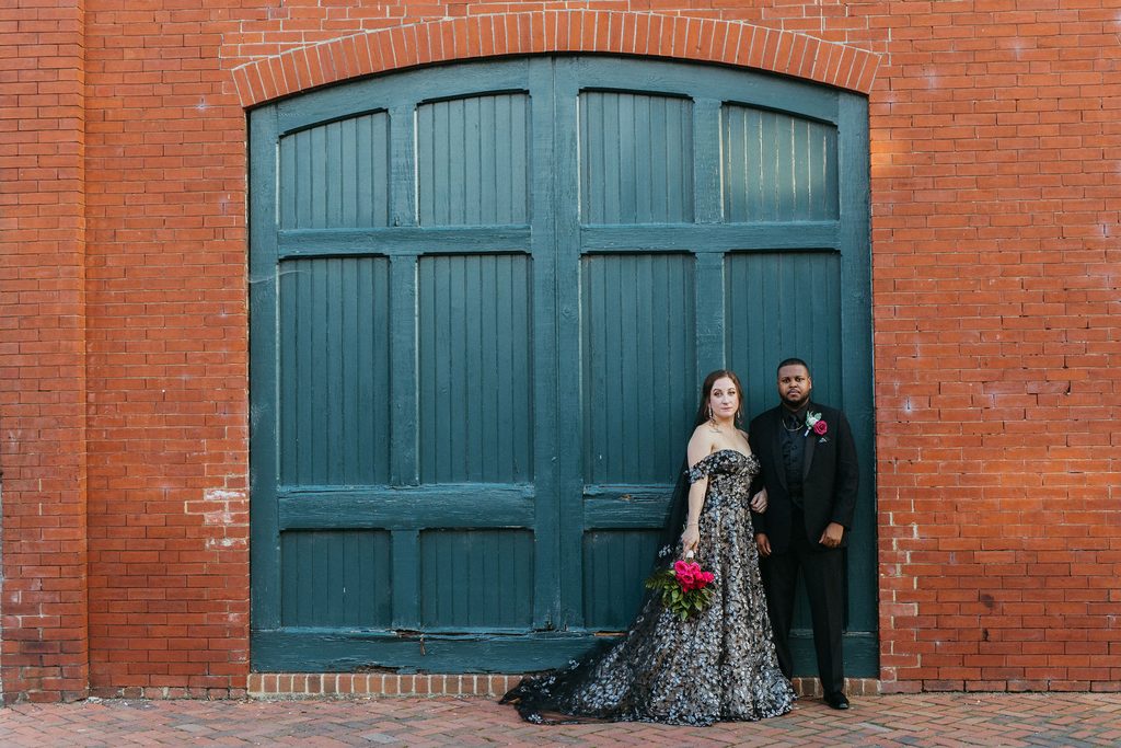 Portrait of Alissa and CJ on their wedding day