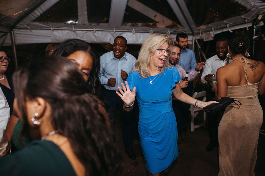 Dancing at Alissa and CJ's wedding reception