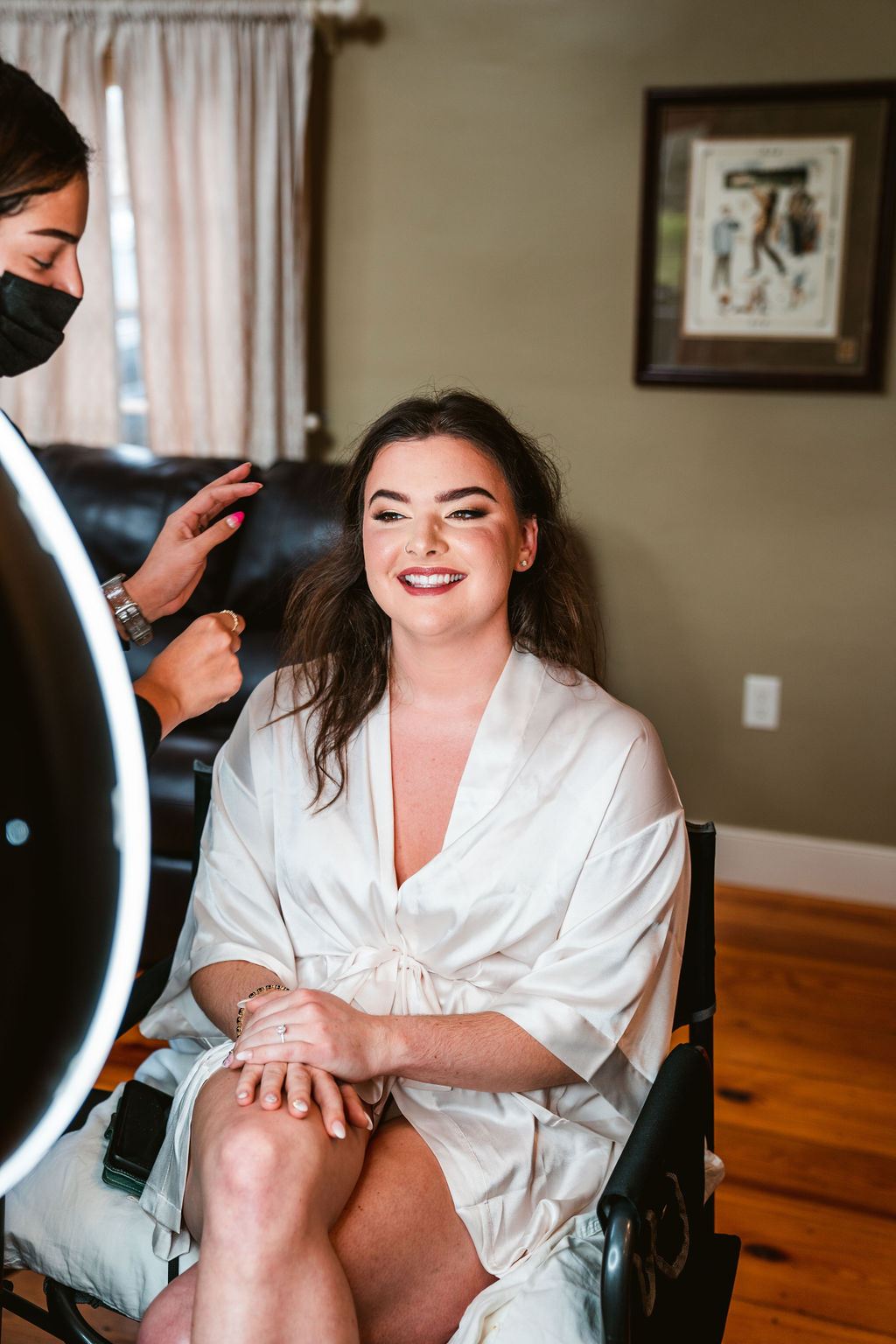 Mel and Josh, captured candidly on their wedding day