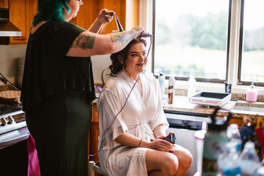 Mel and Josh, captured candidly on their wedding day