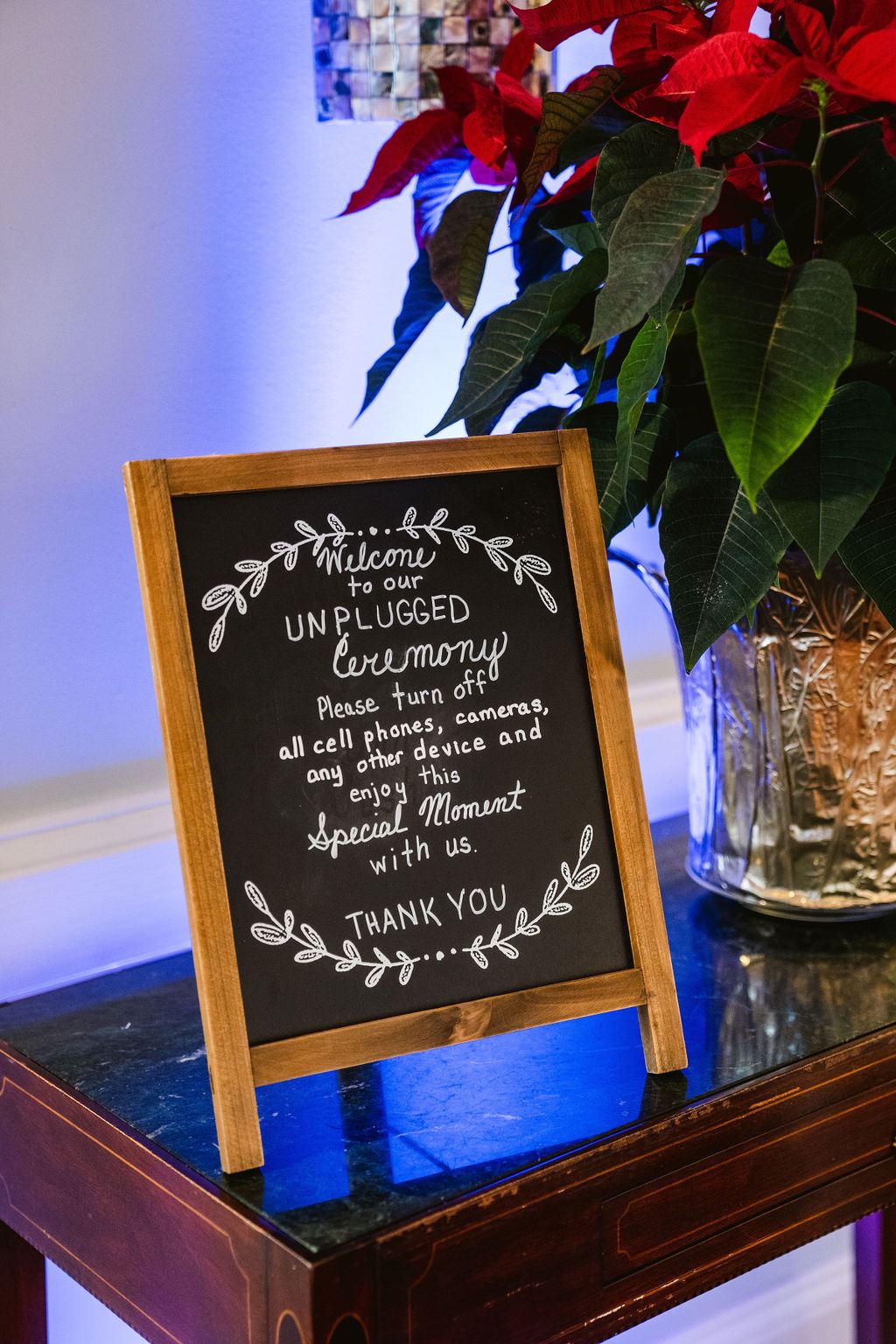 a quiet moment from Mel and Josh's wedding