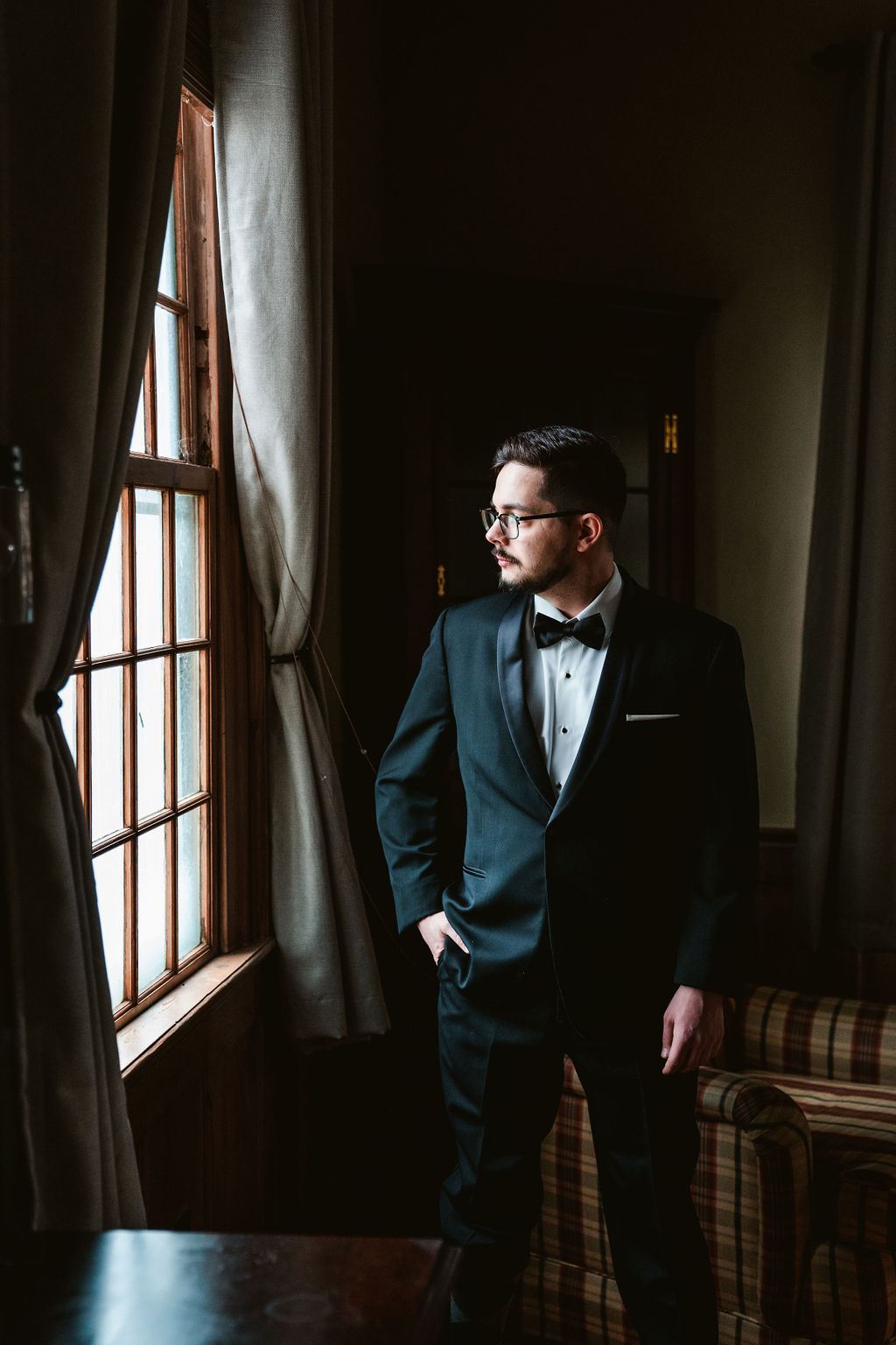 Mel and Josh during their wedding celebration