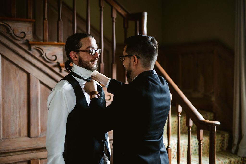 real emotion from Mel and Josh's wedding day