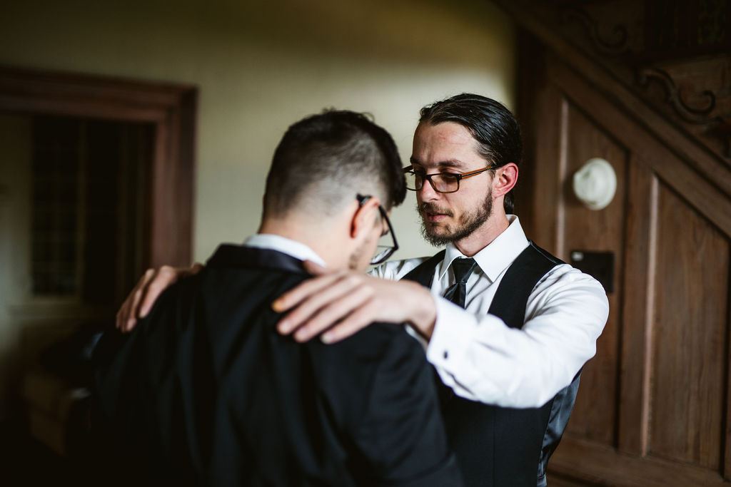 Mel and Josh, captured candidly on their wedding day