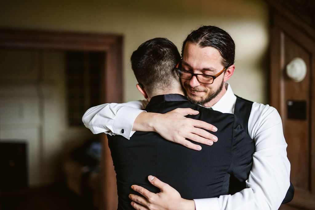 real emotion from Mel and Josh's wedding day