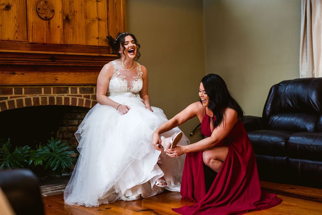 a quiet moment from Mel and Josh's wedding