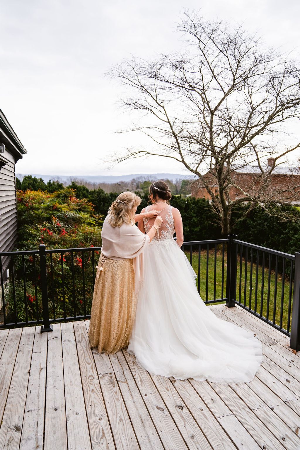 a quiet moment from Mel and Josh's wedding