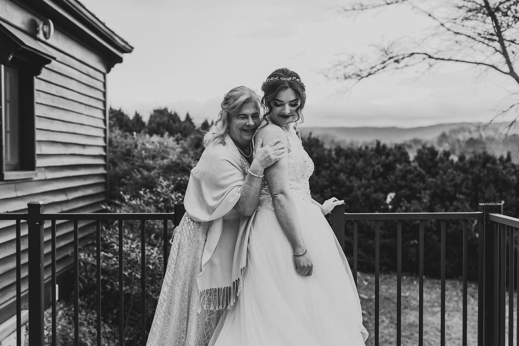 a quiet moment from Mel and Josh's wedding