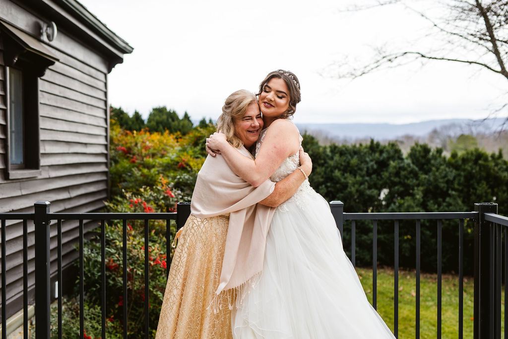 candid moment from Mel and Josh's wedding day