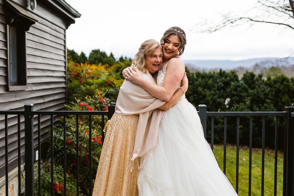 a quiet moment from Mel and Josh's wedding