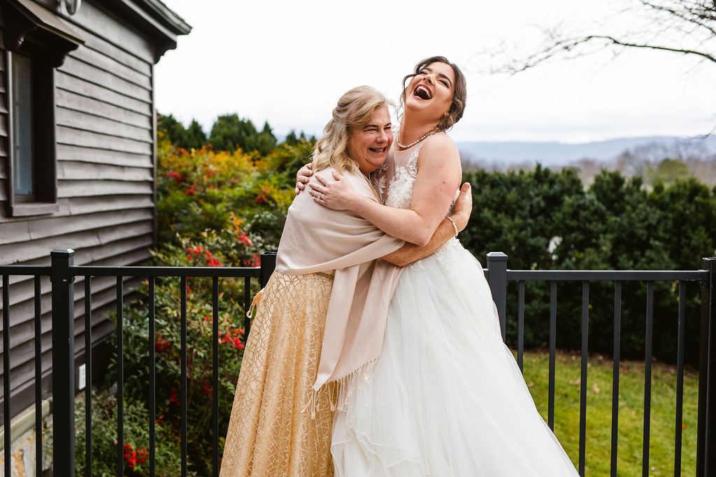 Mel and Josh, captured candidly on their wedding day