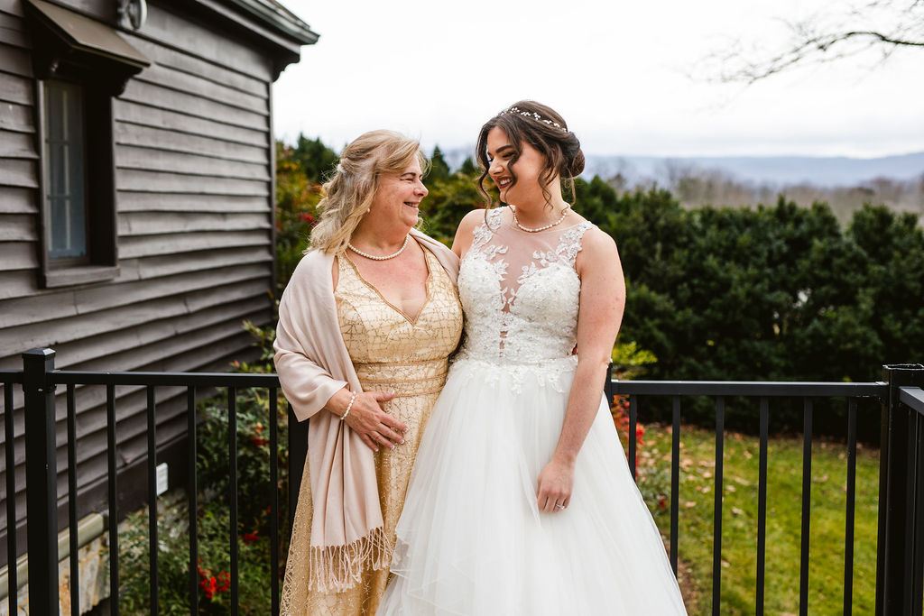 candid moment from Mel and Josh's wedding day