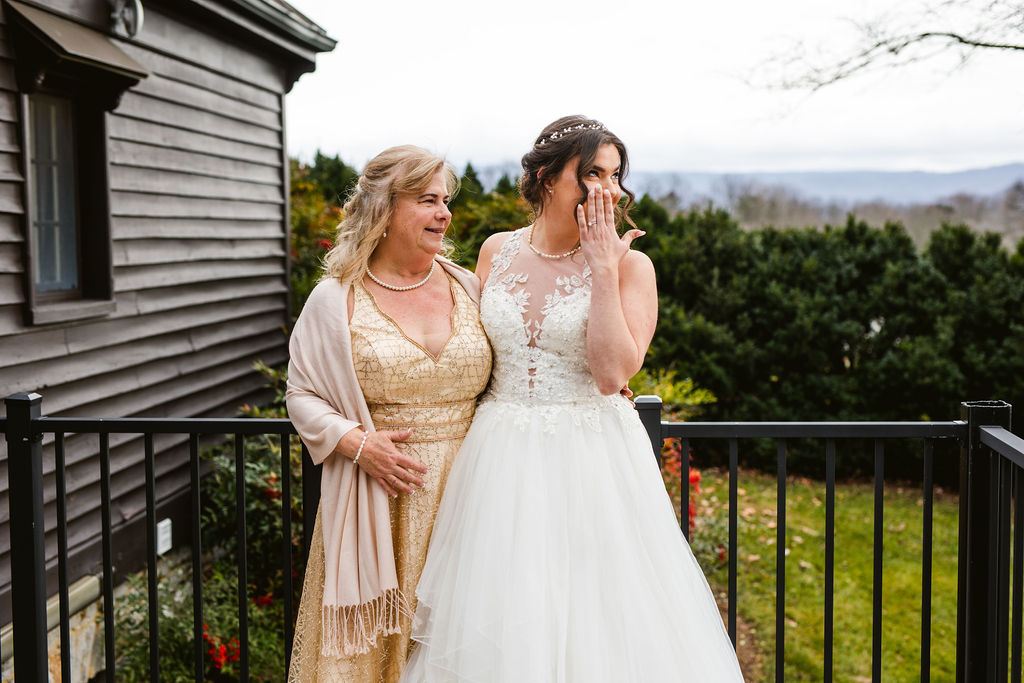 a quiet moment from Mel and Josh's wedding