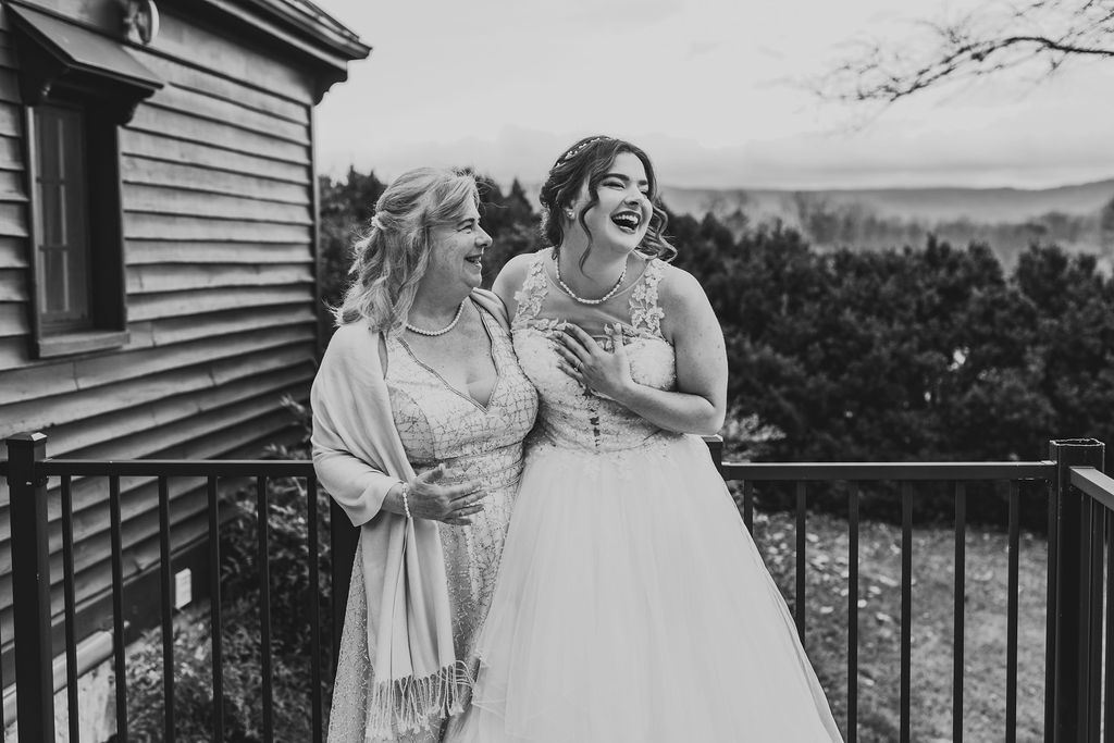 candid moment from Mel and Josh's wedding day