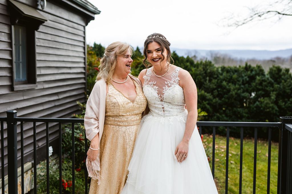a quiet moment from Mel and Josh's wedding