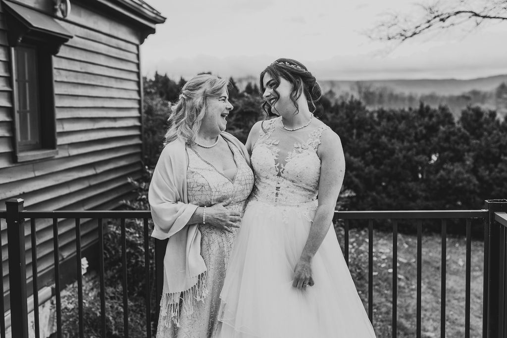 candid moment from Mel and Josh's wedding day