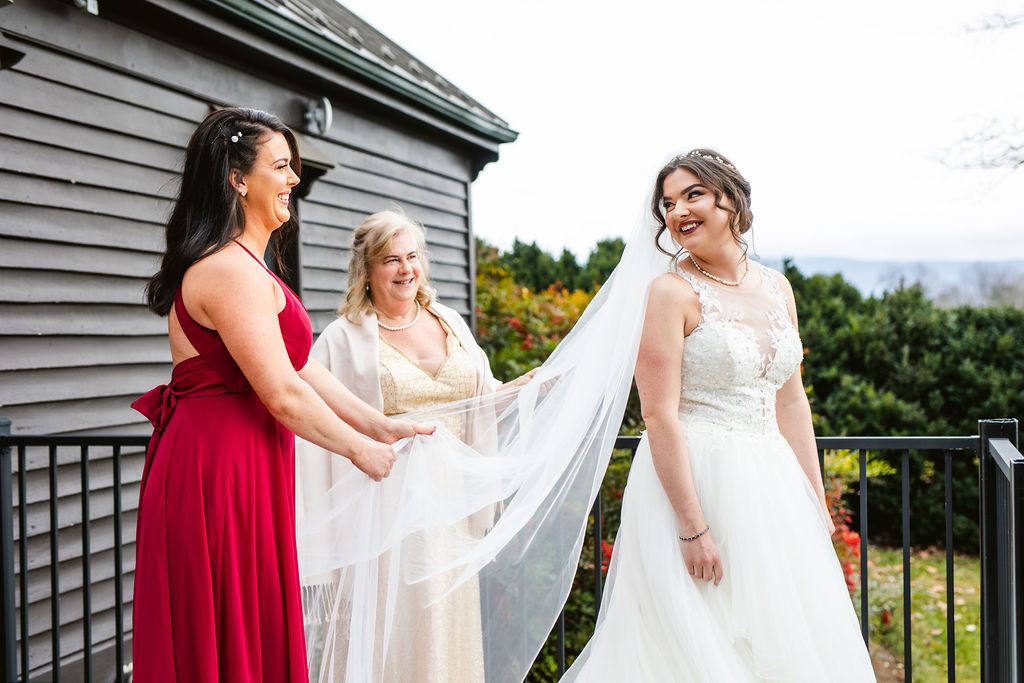 real emotion from Mel and Josh's wedding day