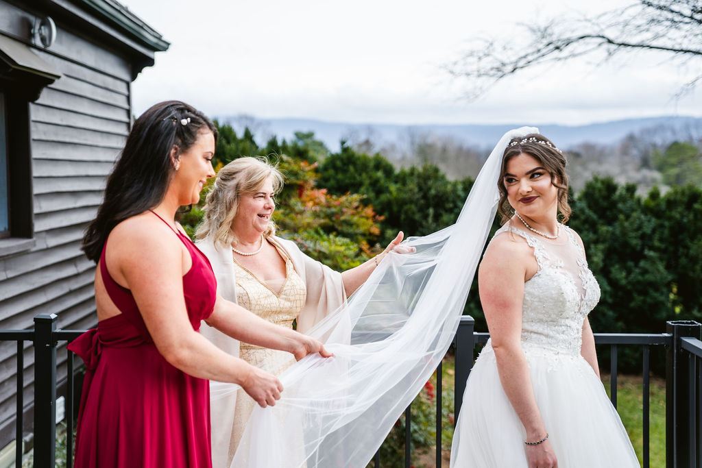 a quiet moment from Mel and Josh's wedding