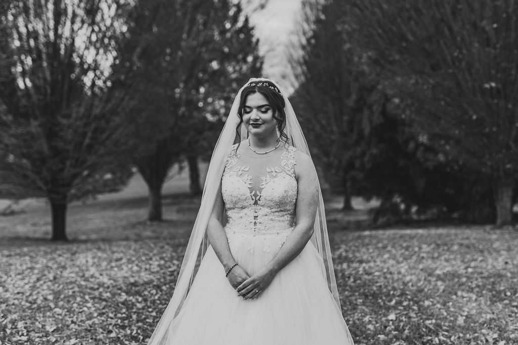 candid moment from Mel and Josh's wedding day