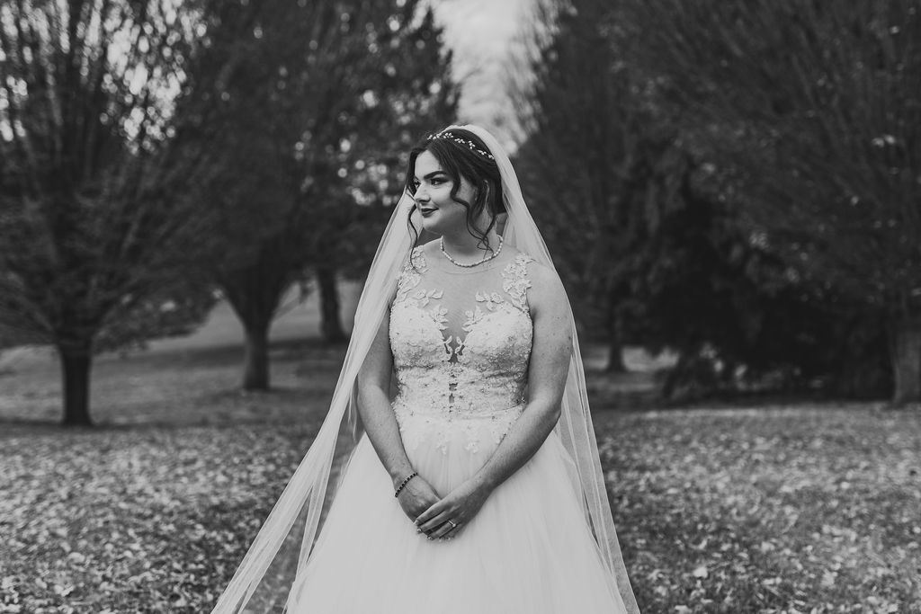 Mel and Josh, captured candidly on their wedding day