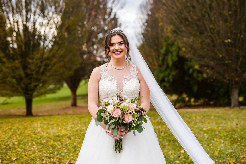 Mel and Josh, captured candidly on their wedding day