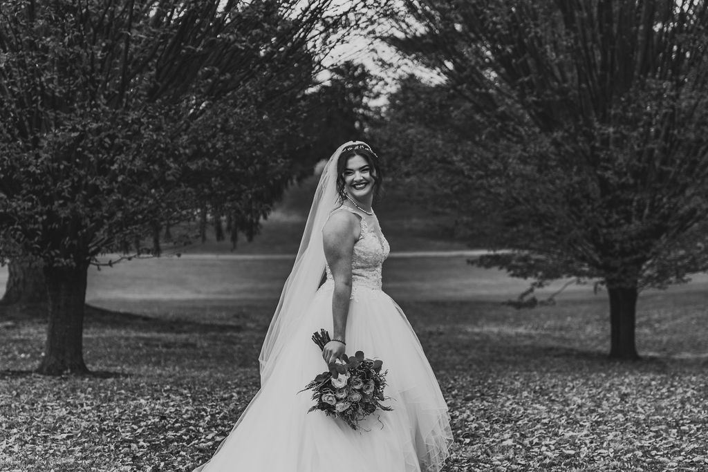 candid moment from Mel and Josh's wedding day