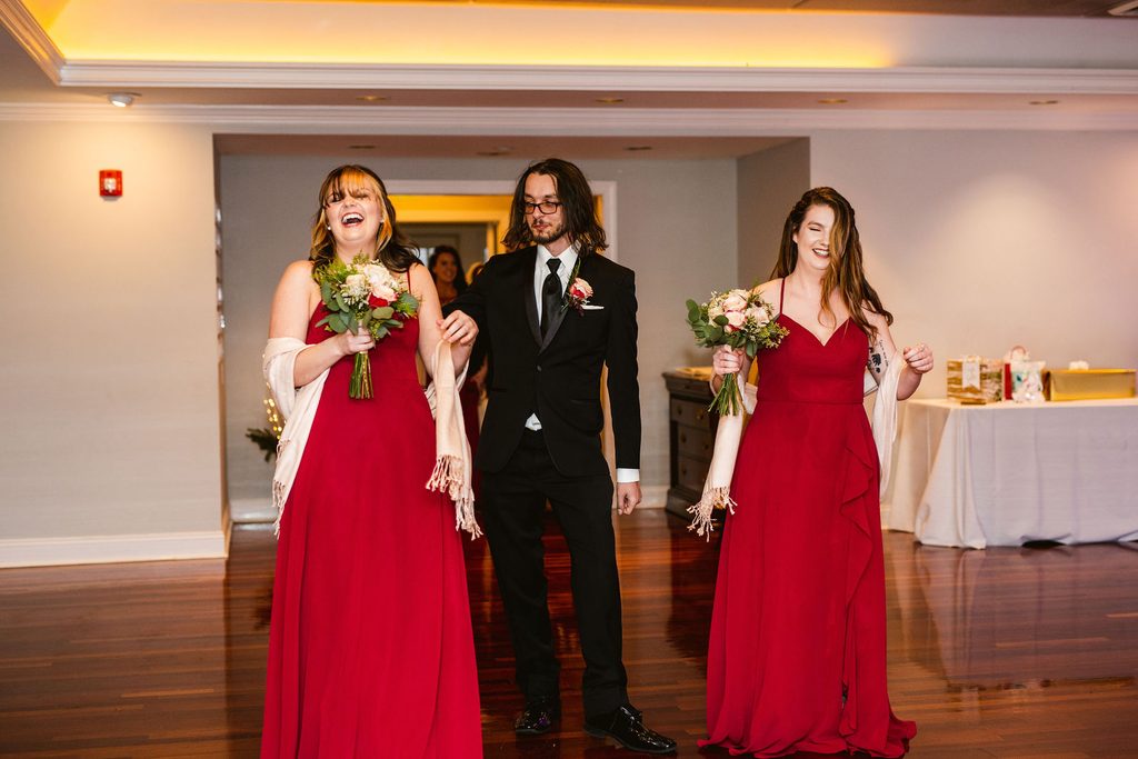 Celebrating at Mel and Josh's wedding reception