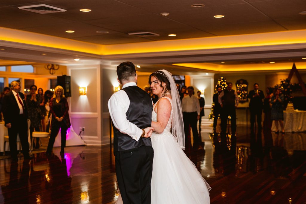 First dance at Mel and Josh's wedding reception