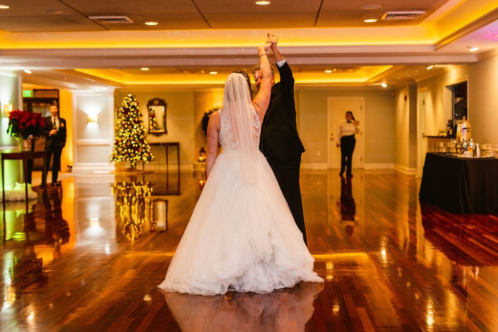 Toasts and laughter at Mel and Josh's reception