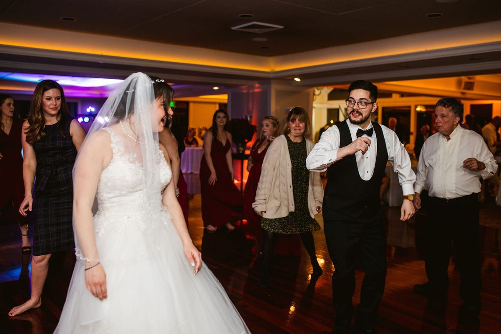 Dancing at Mel and Josh's wedding reception