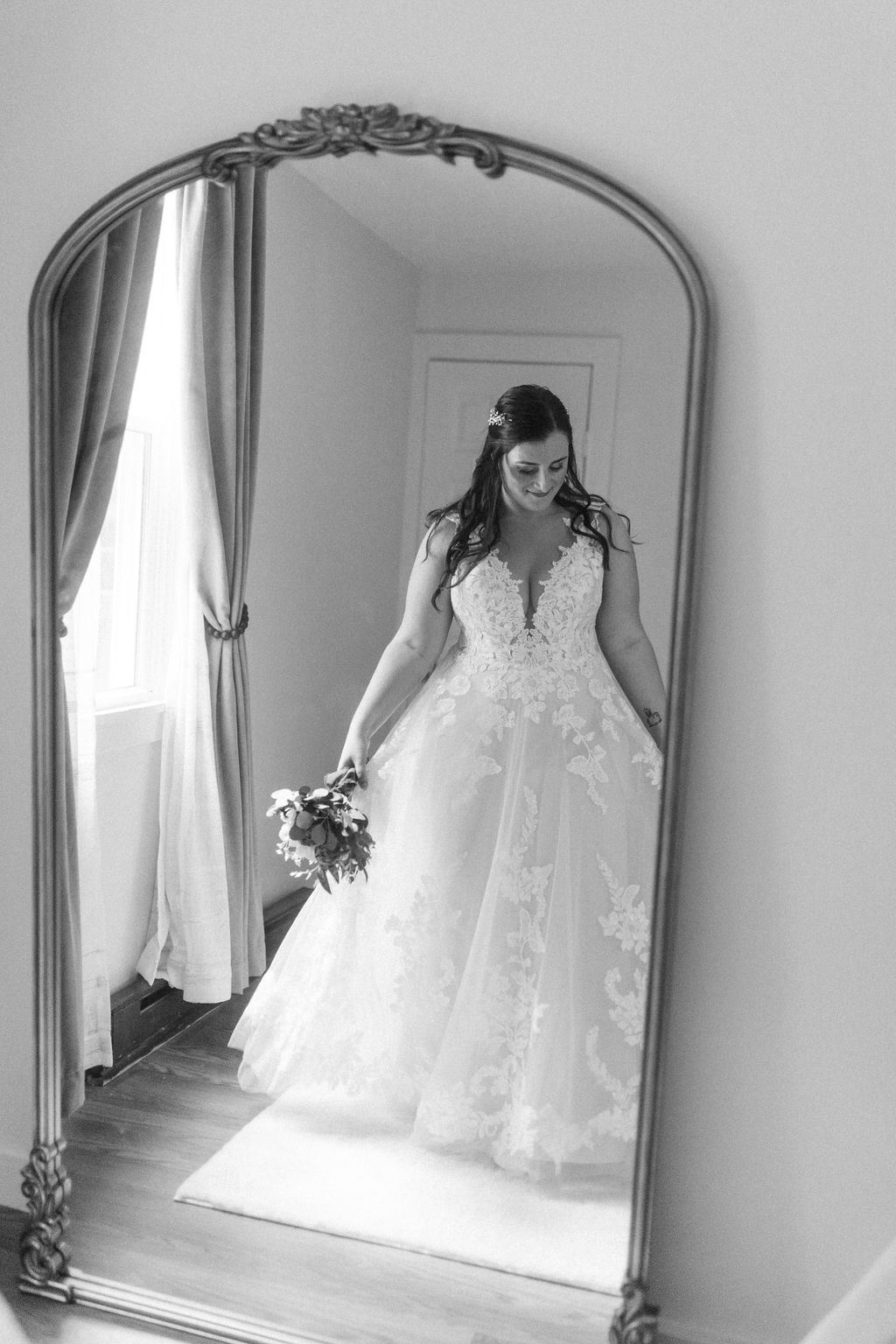 Morgan and Erin during their wedding celebration