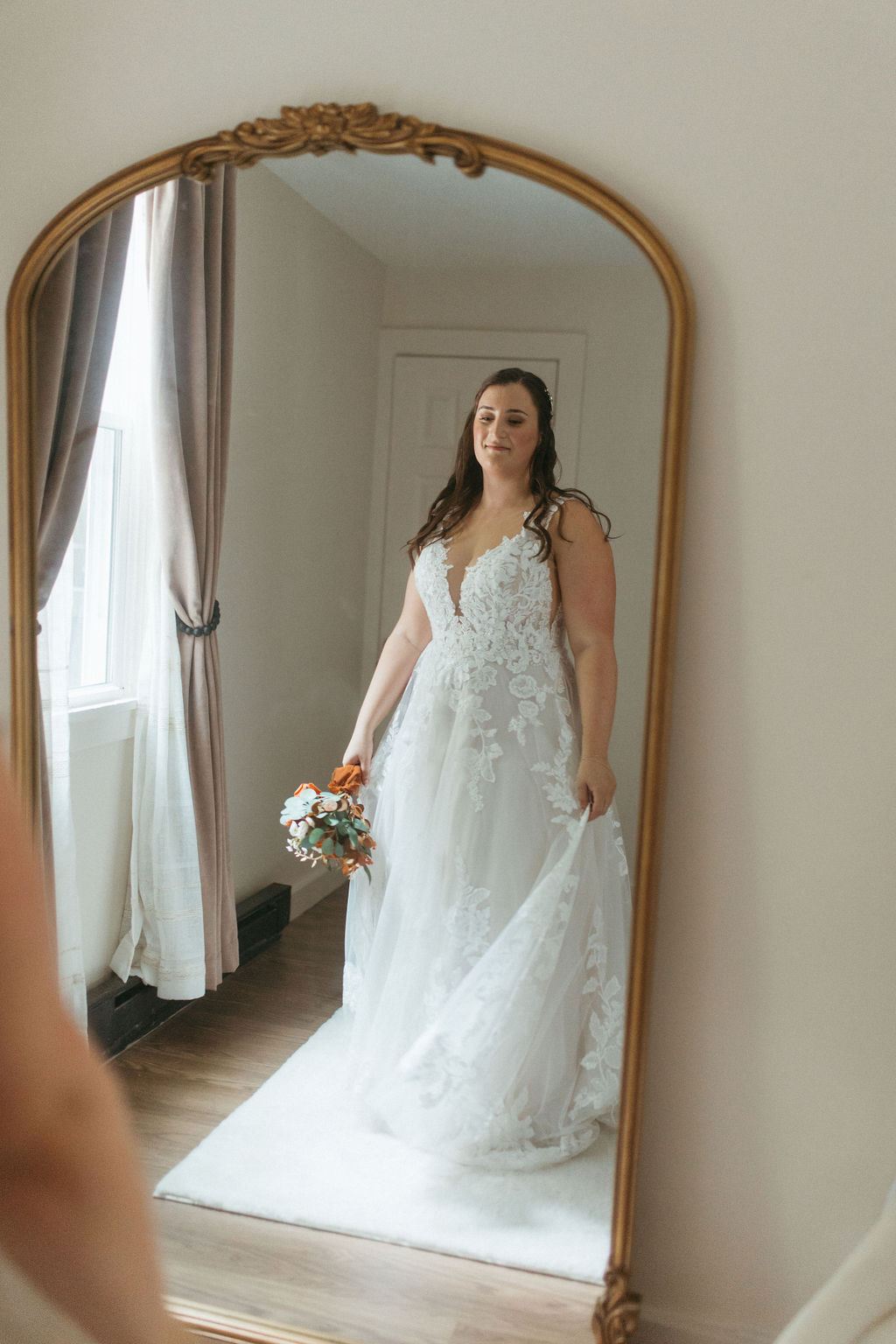 Morgan and Erin during their wedding celebration