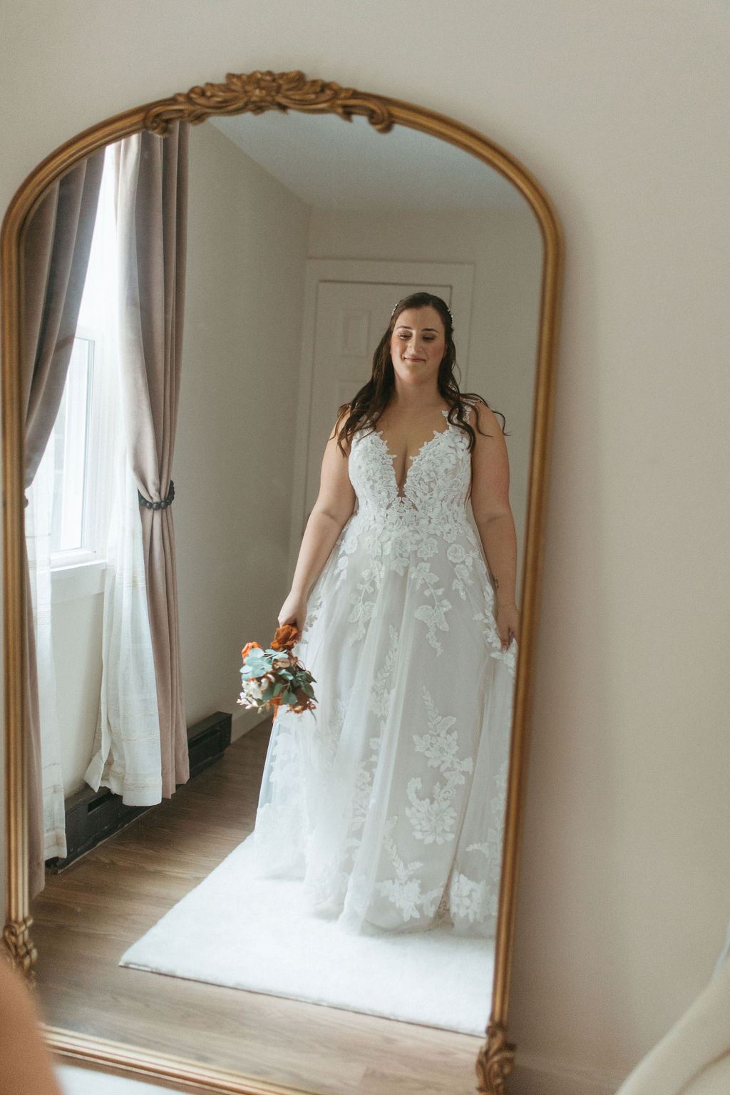 a quiet moment from Morgan and Erin's wedding