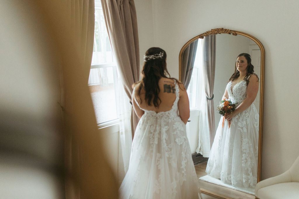 Morgan and Erin during their wedding celebration
